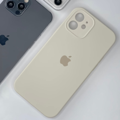 Чохол Silicone Case Full Camera для iPhone 12 mini Antique white